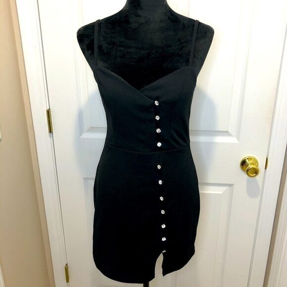 Trixxi Dresses & Skirts - Trixxi black dress with rhinestones size 3